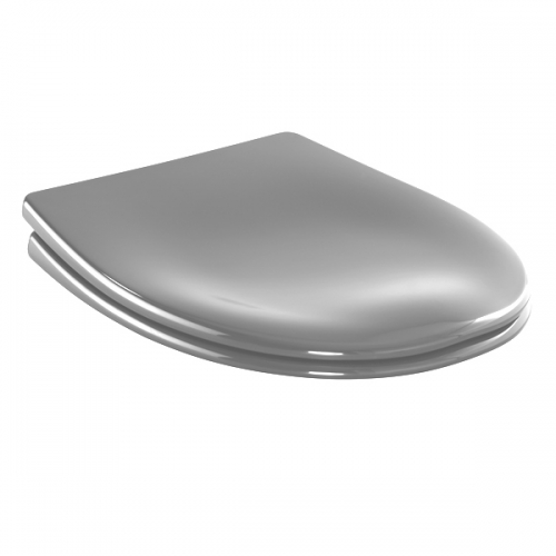 Preview: WC-Sitz mit Deckel, Absenkautomatik und Edelstahlscharnieren, abnehmbar