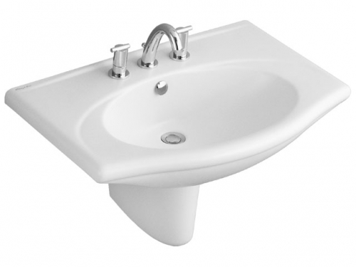 Preview: Waschtisch Modell Velvet 65 cm, jasmin, für Möbelunterbau geeignet