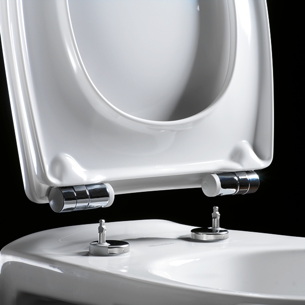 WC-Sitz mit Deckel, Absenkautomatik, abnehmbar, passend zu Magnum-WC